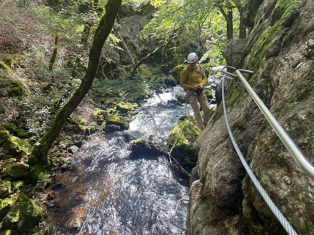 via ferrata à St Georegs en Couzan via ferrata à St georges en Couzan